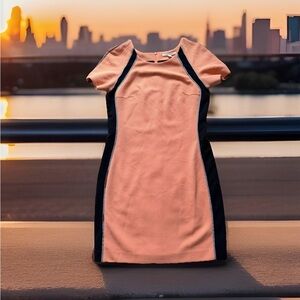 Jonathan Simkhai Mariana Striped Waffle-Knit Size 8 Dress . Pale Peach Hue